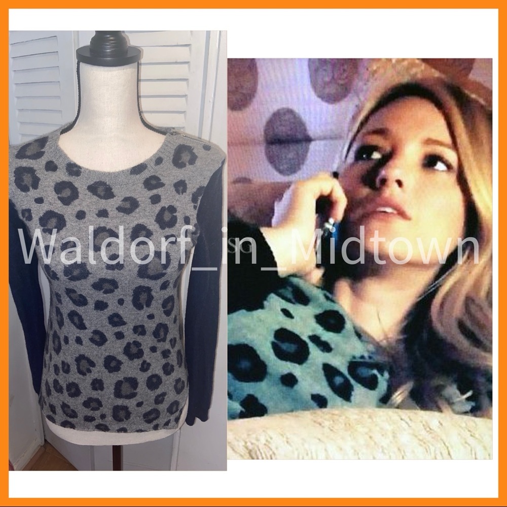 ASO Serena van der Woodsen Leopard Sweater ✨ S
